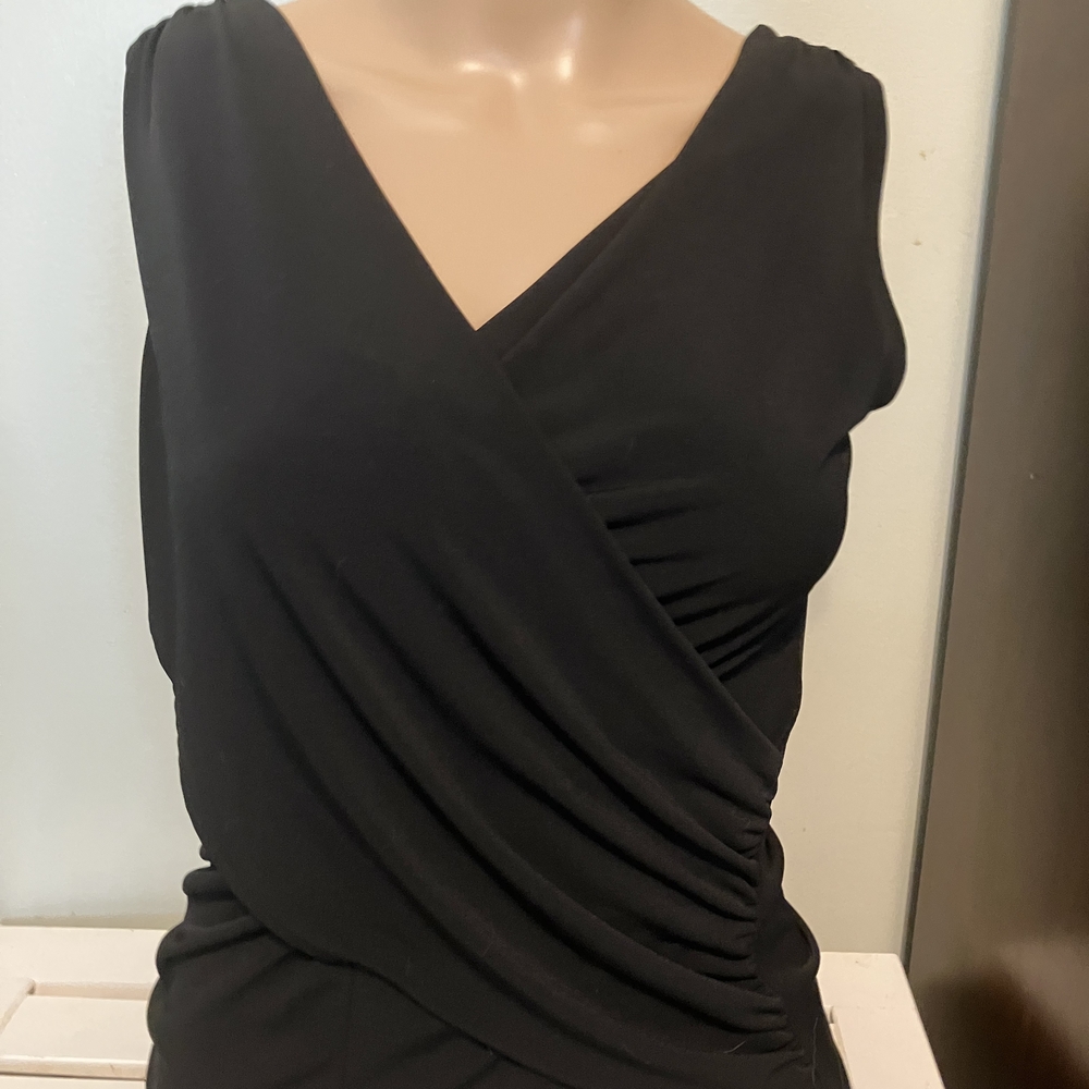 New York & Company Black One Shoulder Dress